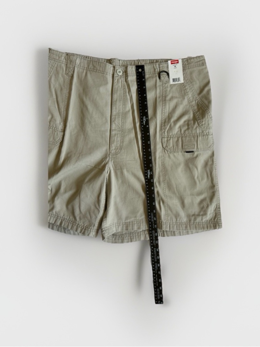 Wrangler Hiker Shorts Men's 48 Khaki Cotton Canvas Cargo Utility Gorpcore NWT - Picture 7 of 10